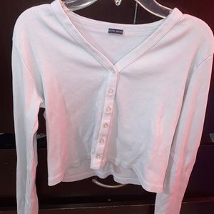 *Ships Today* Brandy Melville button down Blue long Sleeve